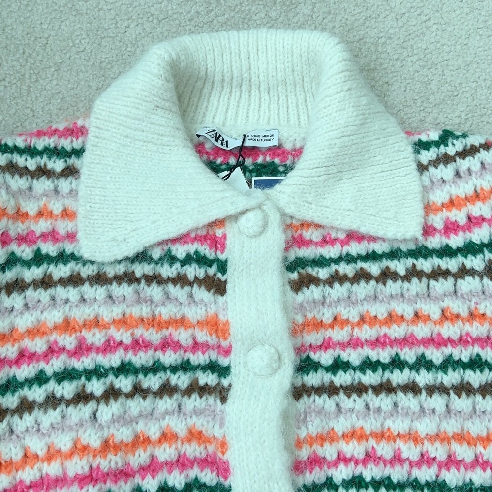 Zara strip knit cardigan - Picture 9 of 14